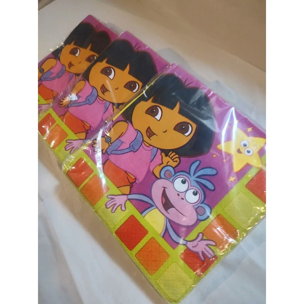 3x NEW! Children Theme Paper Cocktail Napkins, 16 Pack Birthday Party